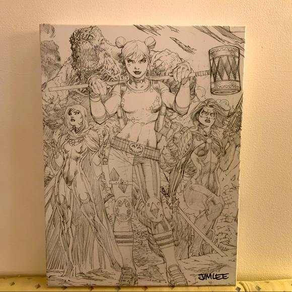 DC Comics Other - Light Up Jim Lee Exclusive Harley Quinn Canvas.